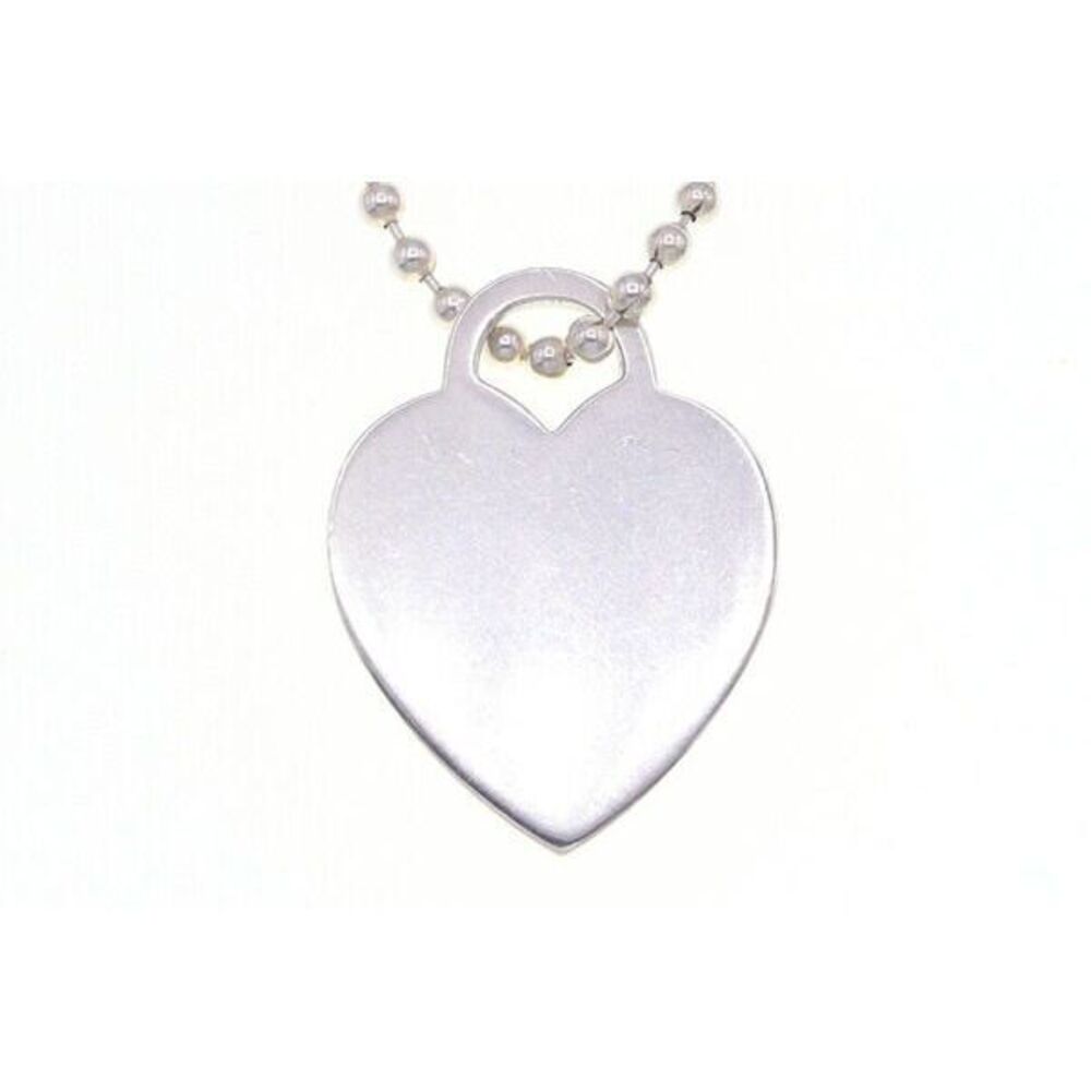 Tiffany Co to Necklace Heart Sterling Silver Pendant Accessory Long Ball Chain